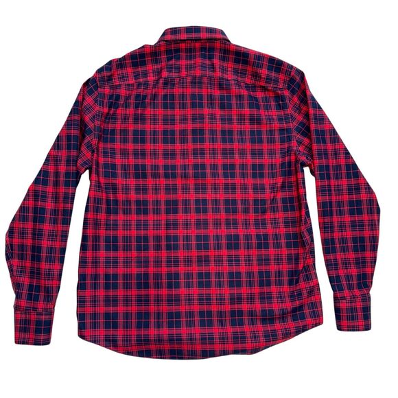 EUC Men's UntuckIt Shirt Red Check Button Up Wrinkle Free Size Large - Picture 2 of 3